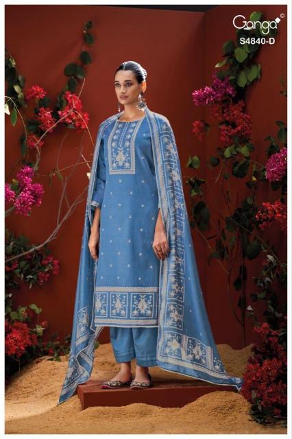 Ganga pranvya 4840 dress materials wholesale dealers in hyderabad